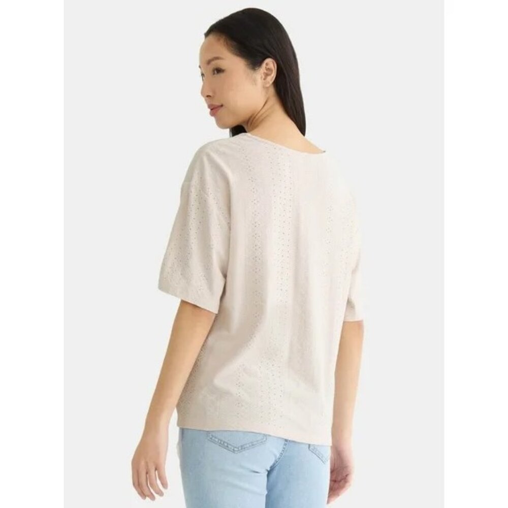 The Pioneer Woman Tie Front Textured Knit Top NIP - Picture 4 of 5
